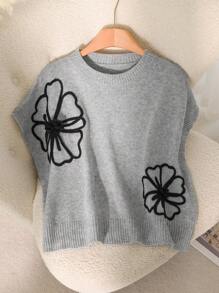 CosyJoli Plus Size Women Floral Design Batwing Short Sleeve Casual Top For Summer