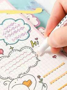 SHEIN 6pcs Mixed Pattern Design Highlighters,Random Packaging Back To School