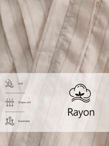 Aalyst Oatmeal Color Pleated Blouse Contrast Striped Minimalist V-Neck Sleeveless Women Shirt - Apricot - View 3