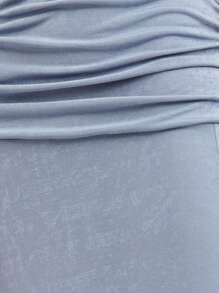 Nöista 套装度假装夏季度假性感装超长裙短款结饰上衣 - 藍色 - 查看 6