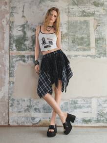 Sugerpunk 女士方头厚底坡跟凉鞋，舒适休闲一脚蹬，适合派对和聚会 女士朋克哥特粗高跟露趾系带凉鞋，舒适休闲，适合派对和聚会