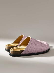Solecia Women's Casual Versatile Simple Backless Flat Shoes - Baby Pink - View 4