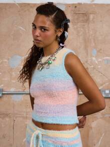 COUREZ 针织背心/女士夏季穿搭 夏季上衣 Y3K Y2K 复古风