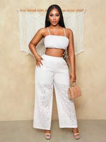 BamGleam Trang phục hai mảnh dành cho phụ nữ mặc hàng ngày - trắng - Xem 5