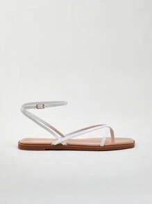 Solezae Causal PU Ankle Strap Flat Sandals Summer Shoes Spring Shoes Spring Break Easter Vacation Shoes Casual Shoes Beach Shoes Mother's Day Present