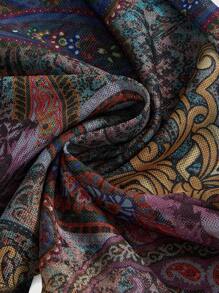 ROMWE Hippie Cardigan ample à manches évasées avec imprimé cachemire de style bohème rétro pour femme grande taille