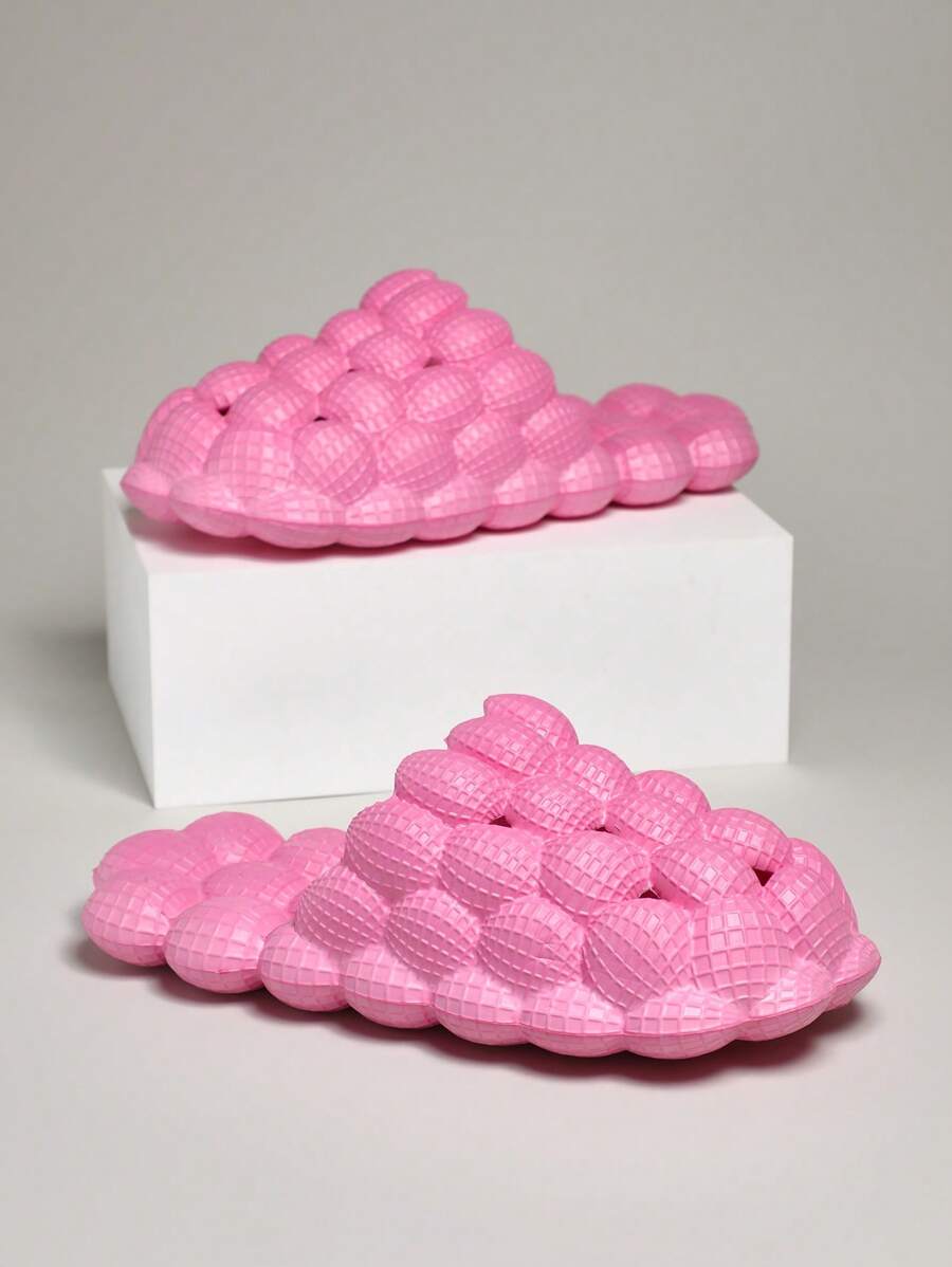 SHUZIA 趣味泡泡 EVA 封闭式趾拖鞋 圣诞假期 秋冬季度假氛围 - 粉色 - 查看 1