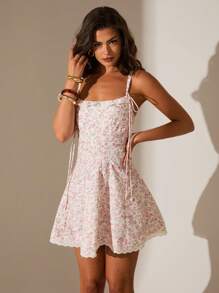 Glamine Women's Ditsy Floral Fashion Sleeveless Mini Dress For Vacation.FrenchElegant Princess Dress, Sexy & Graceful For Summer Women Dresses Birthday Women Short .4th Ofjuly Dress. Graduation Dreses For Women Women Birthday Outfit Beach Outfits For Woman Resort Wear Beach Women Outfits Woman S Summer Clothes Tea Party Outfit - Multicolor - View 5