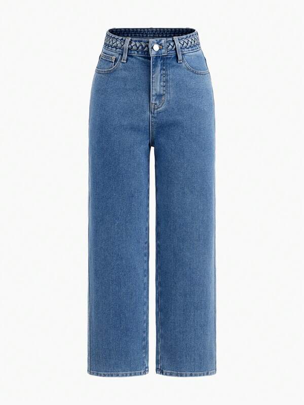 MOTF PREMIUM SLANT POCKET MOM FIT JEANS