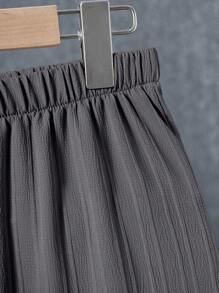 2 件套休闲青少年男孩都市街头装短袖衬衫和长裤 - 深灰色 - 查看 5