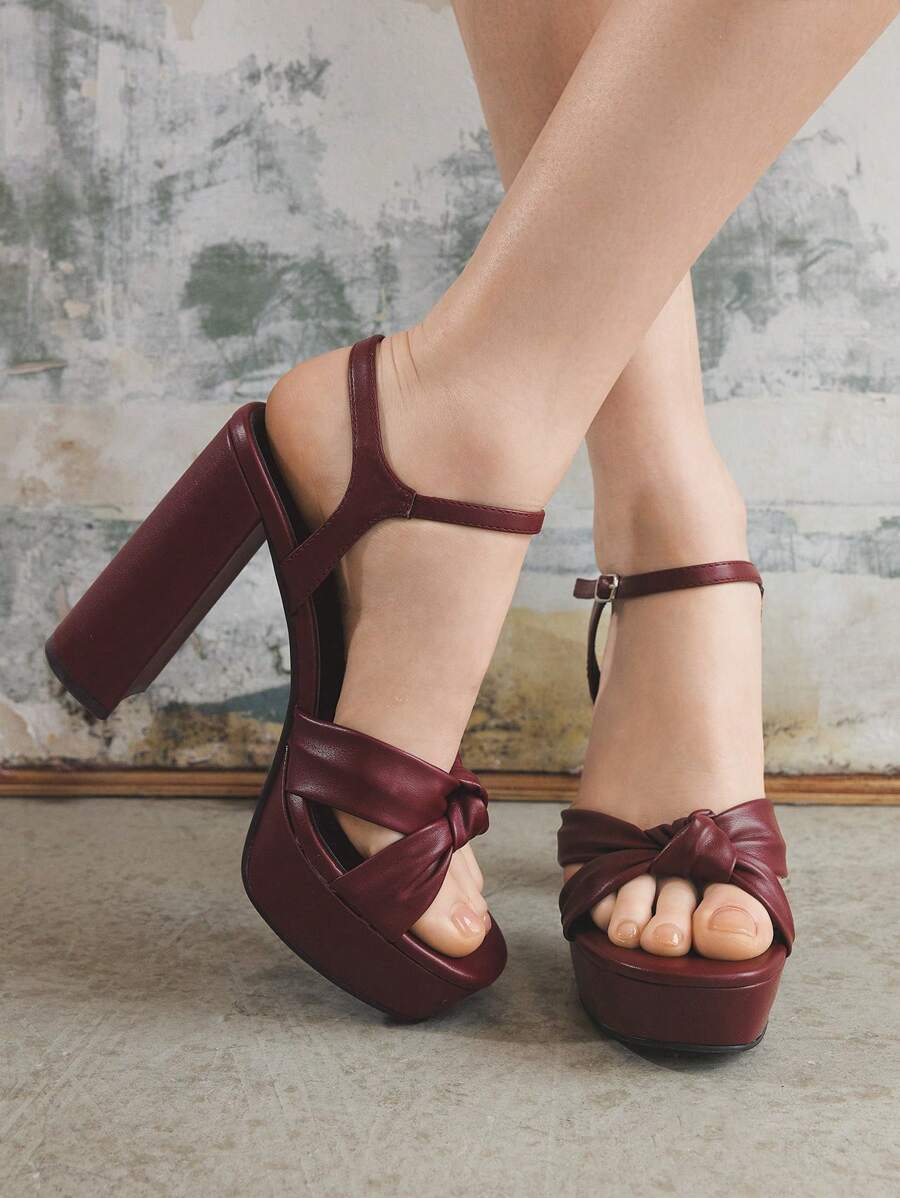 Sugerpunk Women's Adjustable Buckle Design Thick Platform High Heel ...