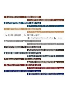 Pulsera con versículo bíblico - Pulsera de silicona a granel con Jesús - Pulsera cristiana linda con correa colorida - Cómoda y ligera - Regalo religioso perfecto para hombres y mujeres