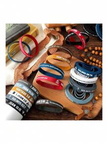 Pulsera con versículo bíblico - Pulsera de silicona a granel con Jesús - Pulsera cristiana linda con correa colorida - Cómoda y ligera - Regalo religioso perfecto para hombres y mujeres