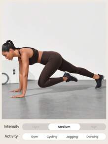 GLOWMODE 24'' CoreHold FeatherFit™-Sculpt CoreHold No Slip Fit Boning Tummy Control No Front Seam Leggings With Side Pockets Medium Impact Workout Jogging Gym Training Fall Winter