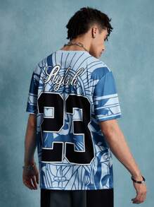 ROMWE MEN Prep Men's Round Neck Slogan Printed Casual Short Sleeve T-Shirt