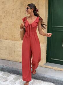 SHEIN Frenchy جمبسوت سيدات ذات لون أحادي عادية