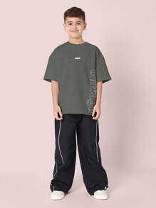 SUMWON Oversize Grafik-T-Shirt im Streetwear-Sport-Mode-Urban-Stil für moderne Lässig-Alltagskleidung, bequem für Sommer und Frühling