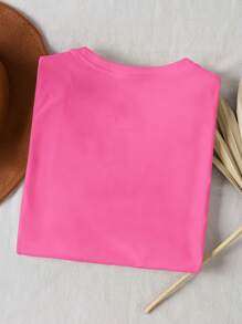 Damen T-Shirt/Sonnenblumen Muster Druck/Stickerei Handarbeit/Damen lässig weite Rundhals Oberteil/Frühling und Sommer