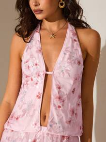 Glamine Women Summer Sexy Backless Sequin Vest