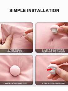 Quilt Holder Duvet Cover Anti Slip Buckle Bed Sheet Non Slip Needle Free Safe Invisible And Secure, No Need Sewing Tools