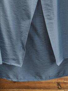 Lacomfia Damen große Größen Hemd mit Knöpfen, einfarbig, lässig, dezent