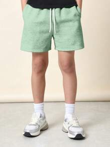SUMWON 2 paquetes de shorts deportivos con cordón para correr, baloncesto, uso casual, deportivo, gimnasio, estar en casa, actividades, trotar, para jóvenes