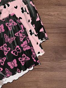 Dream Adore Set de 3 piezas de pijama con camiseta de tirantes y shorts con estampado de dibujos animados