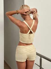 SHEIN ICON Women Two Pieces Outfits For Daily Wear - Apricot - View 2