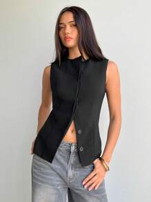 Aloruh 黑色无袖商务正装 - 黑色 - 查看 3