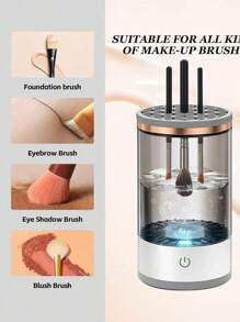 SHEIN 三合一自动化妆刷清洁烘干机 - 适合化妆爱好者 - 彩色 - 查看 5