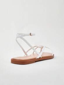 Solezae Causal PU Ankle Strap Flat Sandals Summer Shoes Spring Shoes Spring Break Easter Vacation Shoes Casual Shoes Beach Shoes Mother's Day Present