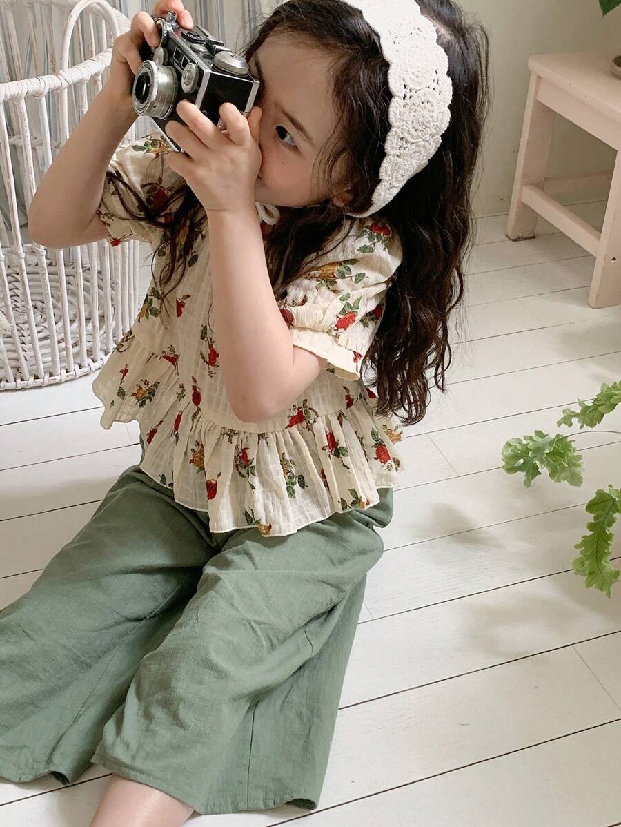 Dazy Kids 2pcs/Set Young Girls Autumn Clothing Set - Green - View 1
