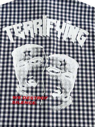 Street Life Men's Boxy Fit Plaid Print Short Sleeve Shirt