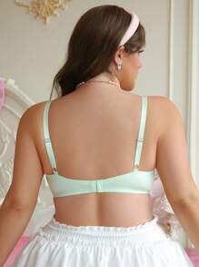 PetitDoll 1 件大码网眼绣花钢圈透视文胸