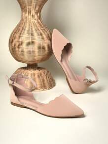 SHUZIA Closed Toe Ankle Strap Flats Summer Shoes Spring Shoes Spring Break Easter Mother's Day Present - Khaki - View 3