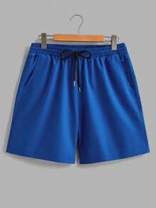 Manfinity Joysei 男士修身字母印花短袖T恤和梭织短裤套装 - 彩色 - 查看 6