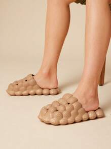 SHUZIA Slip On Closed Toe Bubble Slippers Mother's Day Present - Khaki - View 8