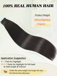 直发接发片，真人发，14-22英寸，无缝贴合，贴片式接发片