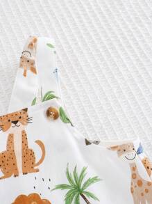 Cozy Pixies Pelele con estampado floral para bebé niño, casual y versátil