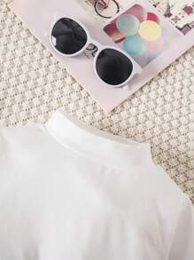 SHEIN Elladie kids Nowy strój imprezowy dla dziewczynek na wiosnę i jesień, elegancki kamizelka + szerokie spodnie + koszulka z długim rękawem, 3-częściowy zestaw, swobodny zestaw na zewnątrz, różowy bezrękawnik zapinany na guziki + wygodny golf z długim rękawem i dzianinową bluzką + szerokie spodnie, stylowy, europejsko-amerykański szykowny zestaw ubranek dla małej dziewczynki - Burgund - Zobacz 6