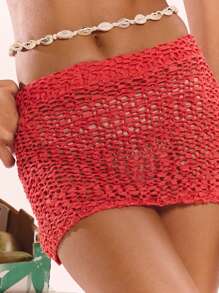 MUSERA Loop Knit Fitted Mini Skirt Spring, Summer, Ibiza, Holiday, Cute, Festival, Vacation Beachwear, Beach, Boho Christmas New Years Party