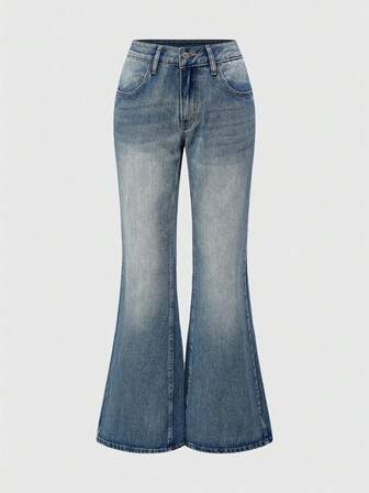 Grunge Punk Retro Y2k vielseitige Jeans mit sehr tiefsitzender Taille und geradem, weitem Bein