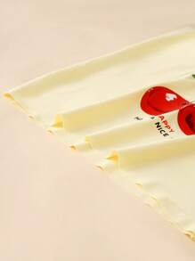 SHEIN Teen Girl Cherry & Letter Print Cami Tank Top - Yellow - View 4