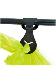 SHEIN Dispensador de bolsas de residuos para mascotas con asa de caliente, dispensador de bolsas de caca de perro en stock, clip de manos libres, correa, soporte de bolsa de residuos