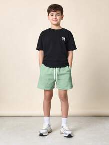 SUMWON 2 paquetes de shorts deportivos con cordón para correr, baloncesto, uso casual, deportivo, gimnasio, estar en casa, actividades, trotar, para jóvenes