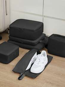 7pcs/Set Packing Cubes For Suitcases Travel Luggage Packing Organizers With Laundry Bag, Compression Storage Shoe Bag, Clothing Underwear Bag, Boho Vibes - Multicolor - View 6