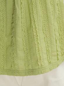Modelyn Women's Solid Color Halter Neck Knotted Metal Buckle Top - Green - View 5