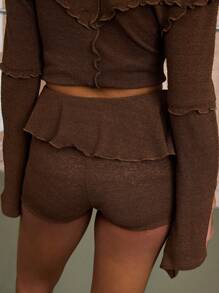 COUREZ Raw Edge Seam Shorts /Winter Clothes For Women Women's Winter Clothes Y2K Sexy