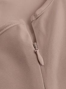 SHEIN MOD Solid Criss Cross Backless Asymmetrical Hem Cami Dress