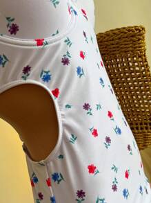 SHEIN MOD 性感钢圈硬杯女式连体泳衣 - 彩色 - 查看 6